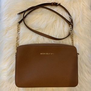 Jet Set Saffiano Leather Crossbody Bag